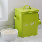 彩色米桶储米箱防蛀厨房密封金属米缸面粉桶防虫带盖洗衣粉盒收纳