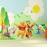 包邮 卡通维尼熊 男女宝宝儿童房间可移除墙面装饰贴纸贴画