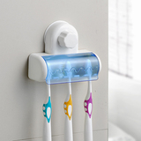 创意双庆强力吸盘牙刷架 防尘牙具座 浴室挂牙刷架 放牙刷