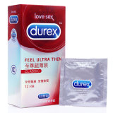 杜蕾斯至尊超薄装避孕套12只 超润滑男性安全套成人情趣计生用品