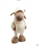 德国NICI白色戴花羊经典JOLLY羊多利羊毛绒玩具公仔礼物娃娃玩偶