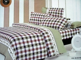 全棉斜纹田园格子布料2.4米幅宽定做床单被罩枕套纯棉面料批发