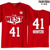 2015全明星NBAT恤 小牛 诺维斯基球衣服 篮球运动男士短袖T恤夏装