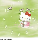 【KITTIE猫】无框画艺术挂钟 静音机芯 装饰钟表一举两得
