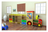 幼儿园卡通造型组合柜收纳柜玩具柜工具火车组合柜儿童储物分类柜