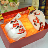 喜碗结婚礼物碗筷 婚庆用品实用 新婚礼品  老公老婆骨瓷碗餐具