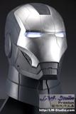 L.W.Studio 1/1 钢铁侠头盔 MK5 成品 真人可戴 可发光 面罩可开