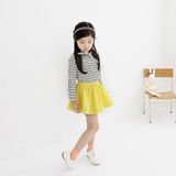 韩国童装女童春装 甜美清新人偶衬衫+半身短裙儿童套装
