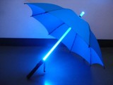 特价创意LED发光雨伞透明伞灯光伞长柄个性晴雨伞礼品伞带手电筒