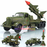1:36声光版 老解放 中程弹道导弹发射卡车 合金回力儿童玩具车模
