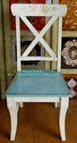 欧式家具 餐椅 读书椅 梳妆凳 美式家具 地中海田园彩绘家具0182