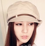 2016新款帽子女春秋季韩版皮带装饰休闲八角帽子春天女士贝雷帽子