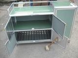 铝合金加粗管煤气桶橱柜简易灶台柜碗柜餐边柜（送不锈钢碗架）