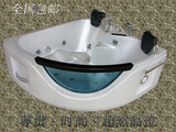 三角双人珠光板浴缸按摩浴缸珍珠白亚克力按摩浴缸五件套浴缸1.5
