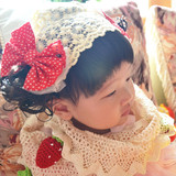 韩版儿童婴儿宝宝发带头饰礼服满月假发刘海超萌 摄影必备