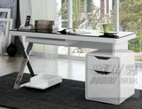 现代简约 宜家 田园黑白钢琴亮光烤漆电脑桌 写字台 书桌 办公桌