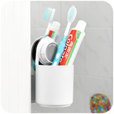 韩国DeHUB强力吸盘挂创意浴室牙刷架 梳子化妆架可爱笔筒置物架