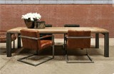 特价美式休闲家具铁艺桌椅酒店咖啡厅做旧防锈复古实木组装桌子
