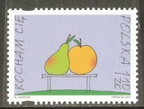 0557/2002波兰邮票，情人节，1全。