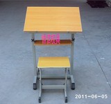 厂家直销升降单人绘图绘画课桌椅写生桌中小学生美术桌含凳子加厚