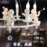 复式简约创意艺术欧式led水晶别墅白色蜡烛客厅卧室餐厅吊灯饰具