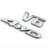 纯金属丰田汉兰达车标 V6 4WD 汽车装饰贴纸划痕贴车贴纸外饰品