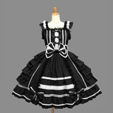 现货168洛丽塔lolita公主洋装华丽宫廷雪纺蕾丝吊带连衣裙礼服