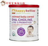 现货 美国Happy baby 禧贝 婴儿有机燕麦米粉添加DHA/益生菌 2段