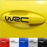 WRC世界越野拉力赛门把手拉手贴纸个性改装创意贴画 反光汽车贴花