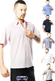 （厂价）男装短袖白衬衫 纯黑色天蓝色纯白色衬衣 男士职业工作服