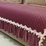 汇通家纺欧式绒布艺坐垫防滑沙发套罩定做L形贵妃垫包邮