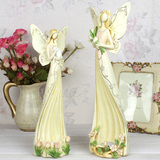 欧式现代复古创意天使女神蜡烛台1对客厅餐桌电视柜装饰摆件