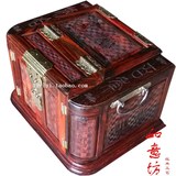 红木首饰盒红酸枝珠宝盒梳妆盒手饰收纳盒子仿古实木质带锁礼品盒