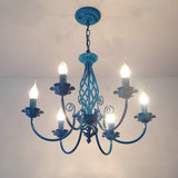 特价欧式美式乡村吊灯复古铁艺地中海田园客厅卧室餐厅蜡烛吊灯