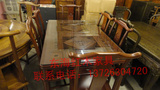餐桌/实木/餐桌椅组合/红木/非洲菠萝格木方形餐台/桌椅玻璃