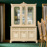 法维诺家具 奢华法式宫廷 欧式全实木定做酒柜 雕花艺术装饰柜