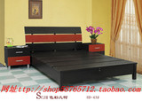 成都特价卧室床1.5米1.8米实木双人床简约现代卧室家具实木颗粒板