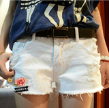 2016春秋超新款裤子夏学生白色牛仔短裤女夏季韩版外穿热裤高腰潮