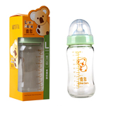 喜多新生儿宽口径葫芦型耐高温玻璃奶瓶120/200ml 婴幼儿宝宝用品