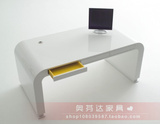钢琴烤漆电脑桌书桌现弧形书桌办公桌定做写字台创意大班台A329