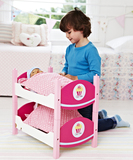 新品 出口原单儿童木制仿真婴儿芭比洋娃娃床过家家玩具