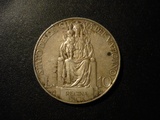 1931年 梵蒂冈 10里拉 银币 靓品