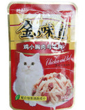 (北京88包邮)猫零食 日本伊纳宝 金味道 鸡小胸与牛肉 60g