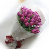 【T】紫色郁金香花束|上海花店|同城鲜花速递|季节鲜花请提前预定