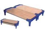 实木幼儿床幼儿园床加密 幼儿学生床 平铺床塑料木板床统铺床