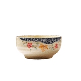 日式和风餐具陶瓷横纹碗米饭碗汤碗手绘瓷器碗套装山田烧泡面碗大