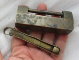 老铜锁全品原装钥匙有款铜锁老铜锁古董古玩杂项收藏