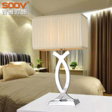 【新品】现代创意台灯不锈钢卧室床头灯时尚客厅酒店工程装饰台灯