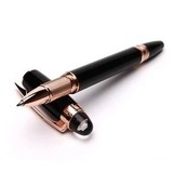 万宝龙星际行者系列黑树脂玫瑰金宝珠笔105652签字笔专柜正品验货