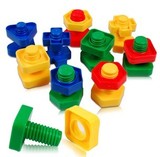 幼儿园益智玩具子弹头积木大块塑料建构益智拼插积木 大号大颗粒